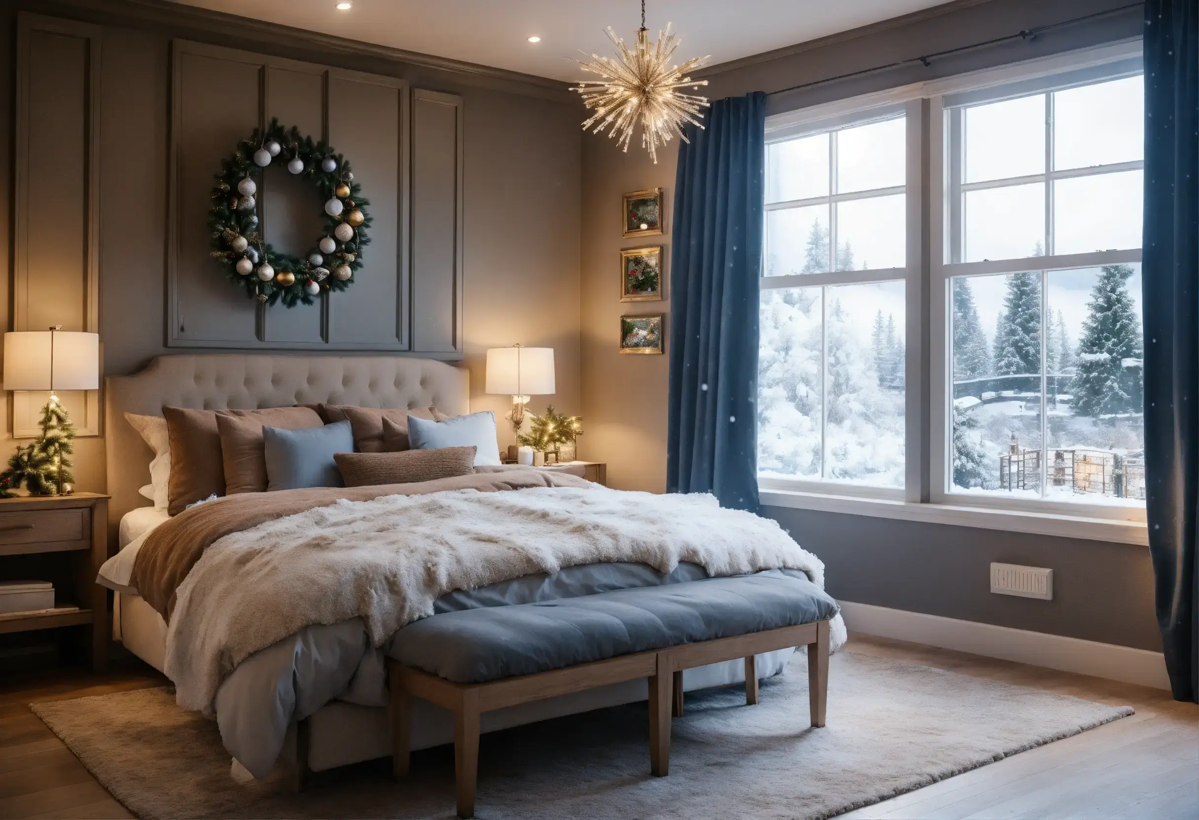 Lichte woonkamer met linnen gordijnen